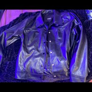 faux leather jacket